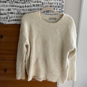 Vince wool silk cashmere pullover cream small